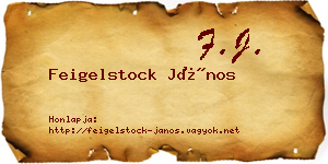 Feigelstock János névjegykártya